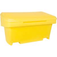 Heavy-Duty Outdoor Salt and Sand Storage Container, 24" x 48" x 24", 10 cu. Ft., Yellow NM947 | Nia-Chem Ltd.