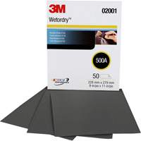 Feuille abrasive 411Q Wetordry, 9" x11", Grain 500, Carbure de silicium Nia-Chem Ltd.