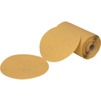 Rouleau de disques abrasifs dor&eacute;s en papier Stikit 216U, 6" dia., Grain P360, Oxyde d'aluminium Nia-Chem Ltd.