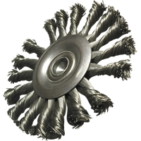 Circular Knotted Wire End Brushes, 3-1/2" Dia., 0.014" Wire Dia., 1/4" Shank Nia-Chem Ltd.