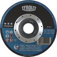Meule &agrave; tronçonner 2-en-1 de premi&egrave;re qualit&eacute; Thincut, 5" x 0,045", Arbre de 7/8", Type 27, Oxyde d'aluminium, 12250 Tr/min Nia-Chem Ltd.