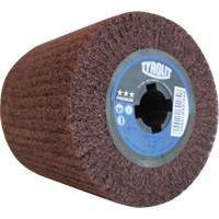 Tambour de conditionnement de surface Pro-Line, 4" dia. x 4" la, 3/4" Arbre, Grain Fin, Oxyde d'aluminium Nia-Chem Ltd.