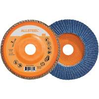 Disque &agrave; lamelles AllSteel, 5" x 7/8", Type 27, Grain 40, Alumine de zirconium Nia-Chem Ltd.