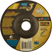 Quantum3 Grinding Wheel, 5" x 1/4", 7/8" Arbor, Ceramic, Type 27 Nia-Chem Ltd.