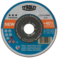 Meule &agrave; tronçonner Cerabond, 5" x 0,045", Arbre de 7/8", Type 1, C&eacute;ramique, 12250 Tr/min Nia-Chem Ltd.