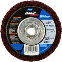 Meule abrasive non tiss&eacute;e &agrave; moyeu d&eacute;port&eacute; Rapid Blend, 4-1/2" dia., Grain 150-180, Oxyde d'aluminium Nia-Chem Ltd.