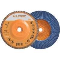 Disque &agrave; lamelles AllSteel, 4-1/2" x 5/8"-11, Type 27, Grain 40, Alumine de zirconium Nia-Chem Ltd.