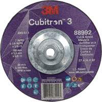 Cubitron 3 Cut and Grind Wheel, 7" x 1/8", 5/8"-11 Arbor, Type 27, 36 Grit, Ceramic Nia-Chem Ltd.