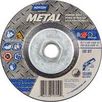 Metal Grinding Wheel, 4-1/2" x 1/4", 5/8"-11 Arbor, Aluminum Oxide, Type 27 Nia-Chem Ltd.