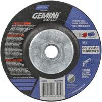 Meule Gemini, 4-1/2" x 1/4", Arbre 5/8"-11, Oxyde d'aluminium, Type 27 Nia-Chem Ltd.