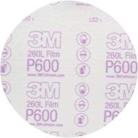 Hookit Finishing Film Abrasive Disc 260L 00971, 6" Dia., P600 Grit, Aluminum Oxide Nia-Chem Ltd.
