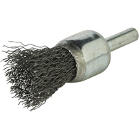 Brosse &agrave; fils cr&ecirc;p&eacute;s avec moyeu, 3/4", Fils 0,014", Tige 1/4" Nia-Chem Ltd.