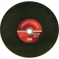 Green Corps Cut Off Wheel, 13-9/10" x 0.118", 1" Arbor, Ceramic, 20000 RPM Nia-Chem Ltd.