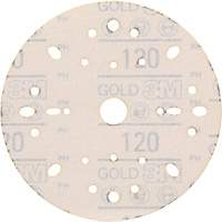 Disque abrasif dor&eacute; Hookit, dia 6", Grain 120, Oxyde d'aluminium, Poids C Nia-Chem Ltd.