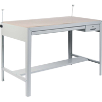 Precision Drafting Table Base, 56-3/8" W x Grey Nia-Chem Ltd.