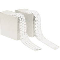 Attache en rondelle, Crochet, 1/2" dia., Adh&eacute;sif, Blanc Nia-Chem Ltd.