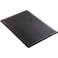 Syst&egrave;me de tapis anti-fatigue emboîtable en caoutchouc conducteur, Caoutchouc, 2' la c, 3' lo, 1/2" &eacute;paisseur, Noir Nia-Chem Ltd.