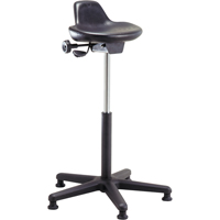 Shoptech Ergonomic Industrial Stools, Sit/Stand, Adjustable, 21" - 31", Polyurethane Seat, Black Nia-Chem Ltd.