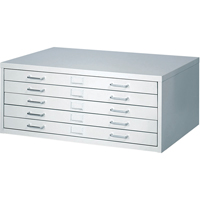 FacilTM Flat File Cabinets, 5 Drawers, 40" W x 26" D x 16-3/8" H OJ915 | Nia-Chem Ltd.