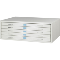 FacilTM Flat File Cabinets, 5 Drawers, 46" W x 32" D x 16-3/8" H OJ918 | Nia-Chem Ltd.