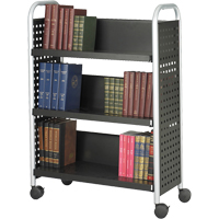 Scoot Book Carts, 200 lbs. Capacity, Black, 14-1/4" D x 33" L x 44-1/4" H, Steel Nia-Chem Ltd.