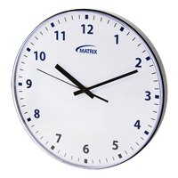 12 H Clock, Analog, Battery Operated, 12-3/4", Black OP237 | Nia-Chem Ltd.