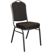 Stacking Chairs, Fabric, 37" High, 275 lbs. Capacity, Black Nia-Chem Ltd.
