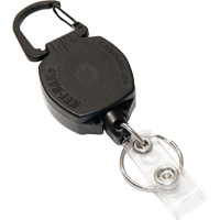 Self Retracting ID Badge and Key Reel, Zinc Alloy Metal, 24" Cable, Carabiner Attachment OP293 | Nia-Chem Ltd.
