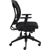 Multi-Tilter Arm Chairs, Fabric, Charcoal, 300 lbs. Capacity Nia-Chem Ltd.