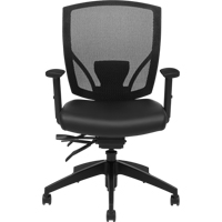 Multi-Tilter Arm Chairs, Vinyl, Black, 300 lbs. Capacity Nia-Chem Ltd.