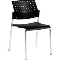 Chaise sans accoudoirs empilables, Plastique, Hauteur 33", Capacit&eacute; 300 lb, Noir Nia-Chem Ltd.