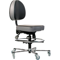 TF 180™ Ergonomic Chair, Vinyl, Black OP492 | Nia-Chem Ltd.