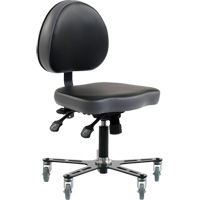 SF 180™ Multi-Tilt Ergonomic Chair, Mobile, Adjustable, Vinyl Seat, Black/Grey OP500 | Nia-Chem Ltd.