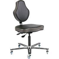 Vega™ Multi-Tilt Ergonomic Chair, Mobile, Adjustable, Vinyl Seat, Black/Grey OP508 | Nia-Chem Ltd.