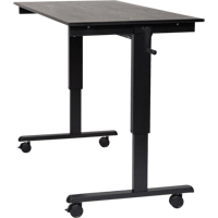 Adjustable Stand-Up Desk, Stand-Alone Desk, 48-1/2" H x 59" W x 29-1/2" D, Black OP532 | Nia-Chem Ltd.