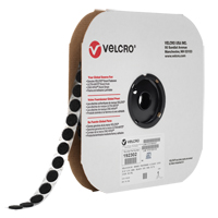 Attache Velcoin, Crochet, 3/4" dia., Adh&eacute;sif, Noir Nia-Chem Ltd.