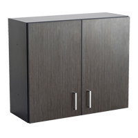 Modular Wall Cabinet, 30" H x 36" W x 15" D, 1 Shelves, Melamine, Asian Night/Black OP745 | Nia-Chem Ltd.