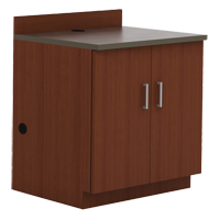 Modular Base Cabinet, Melamine, 2 Shelves, 39" H x 36" W x 25" D, Mahogany OP750 | Nia-Chem Ltd.