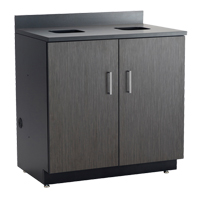 Modular Base Cabinet, Melamine, 39" H x 36" W x 25" D, Asian Night/Black Nia-Chem Ltd.