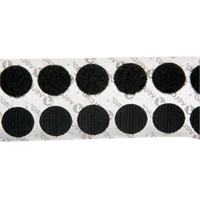 Attaches en jeton, Boucle et crochet, 3/4" dia., Adh&eacute;sif, Noir Nia-Chem Ltd.