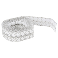 Attaches en jeton, Boucle et crochet, 3/4" dia., Adh&eacute;sif, Blanc Nia-Chem Ltd.
