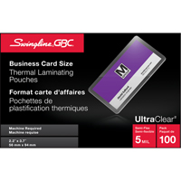 Swingline™ GBC<sup>®</sup> UltraClear™ Laminating Business Card Pouches OP832 | Nia-Chem Ltd.