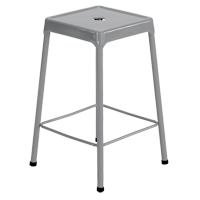 Counter Stool, Stationary, Fixed, 25", Steel Seat, Grey Nia-Chem Ltd.