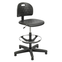 Soft Tough Stool, Stationary, Adjustable, 29" - 49", Polyurethane Seat, Black Nia-Chem Ltd.