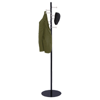 Porte-manteau de style tête de clou, 67" ha, Noir, 8 Crochet(s) OP880 | Nia-Chem Ltd.