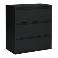 Lateral Filing Cabinet, Steel, 3 Drawers, 36" W x 19-1/4" D x 39-3/50" H, Black OP905 | Nia-Chem Ltd.