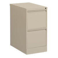 Vertical Filing Cabinet, Steel, 2 Drawers, 15-1/7" W x 25" D x 29" H, Beige OP920 | Nia-Chem Ltd.