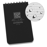 Pocket Top-Spiral Notebook, Soft Cover, Black, 100 Pages, 3" W x 5" L Nia-Chem Ltd.