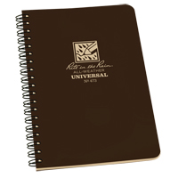 Side-Spiral Notebook, Soft Cover, Brown, 64 Pages, 4-5/8" W x 7" L OQ443 | Nia-Chem Ltd.