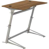 Verve™ Height Adjustable Stand-Up Desk, Stand-Alone Desk, 42" H x 47-1/4" W x 31-3/4" D, Walnut OQ705 | Nia-Chem Ltd.